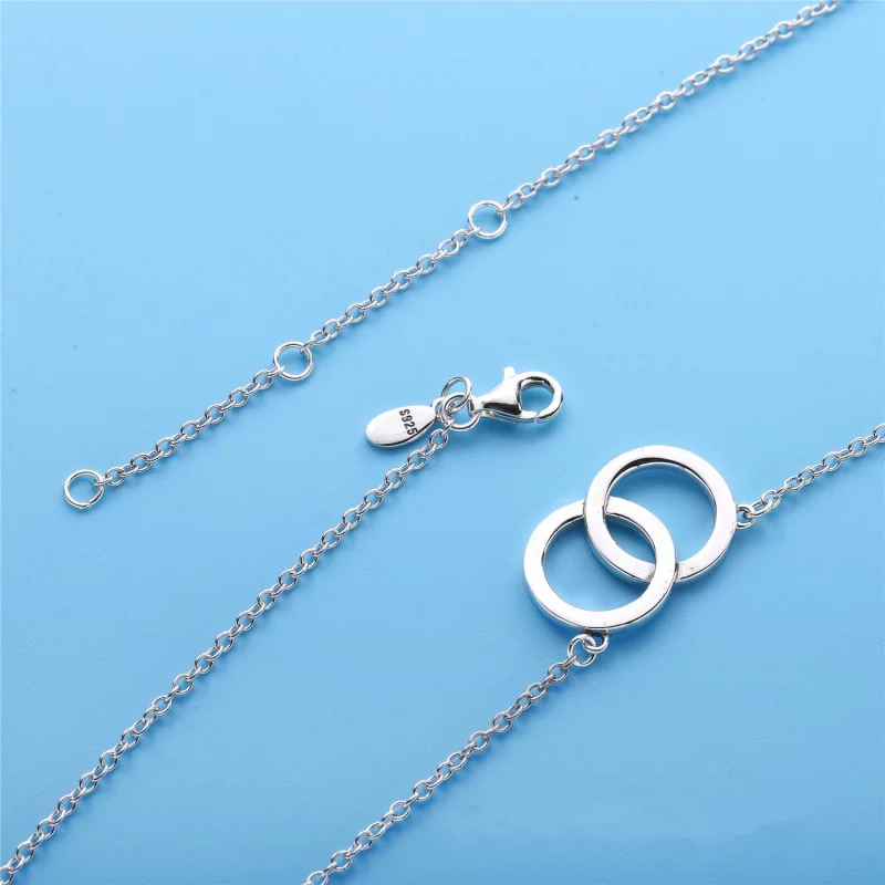 (image pour) Collier Anneaux Signature PANDORA - 396235CZ-45 - Colliers et pendentifs | PANDO - Afficher 2