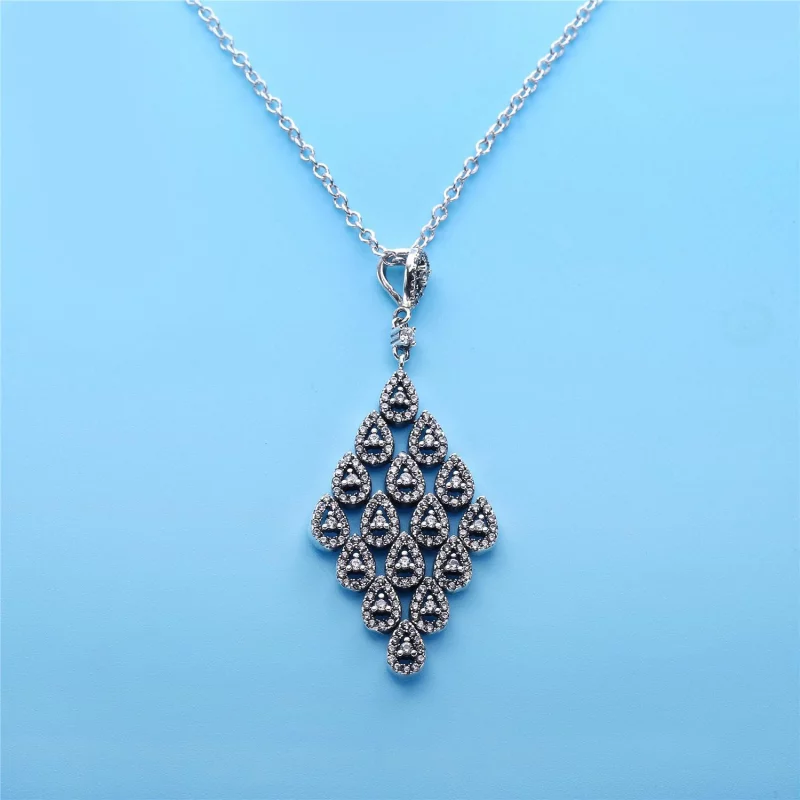 (image pour) Collier Cascade Glamour - 396262CZ-80 - Colliers et pendentifs | PANDORA - Afficher 4