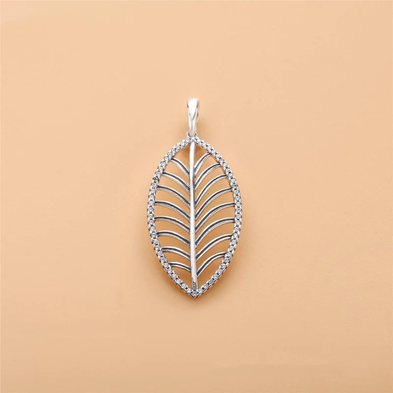 (image pour) Collier Feuilles pétillantes en Argent PANDORA France - 390370CZ - Afficher 3