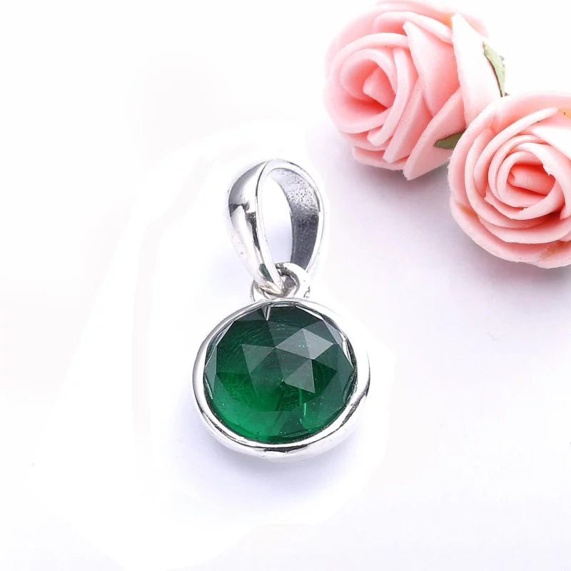 (image pour) Pendentif Gouttelette de Mai, Vert - PANDORA - 390396NRG - Afficher 2