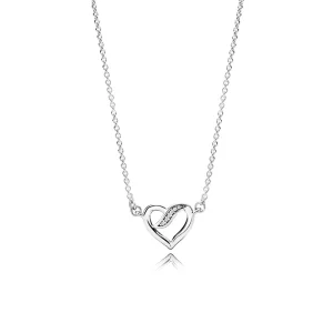 Collier Rubans de l'Amour - PANDORA - 590535CZ-45 (image pour) Collier Rubans de l'Amour - PANDORA - 590535CZ-45
