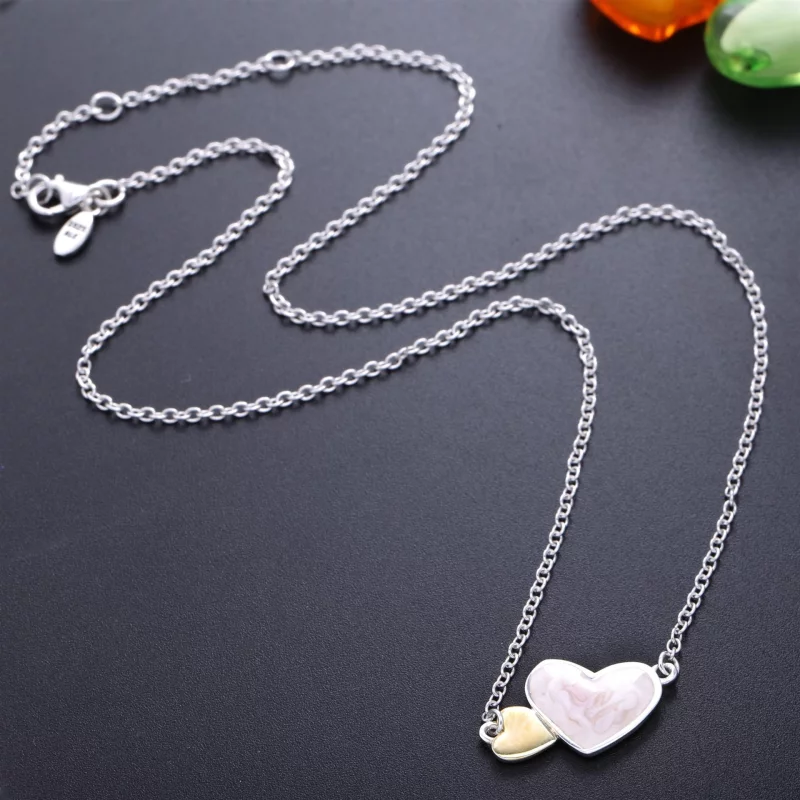 (image pour) PANDORA Cœurs Lumineux Pendentif Collier - 590521mop-45 - Afficher 3