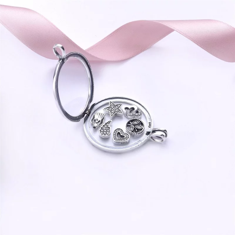 (image pour) PANDORA - Pendentif Médaillon Large Sparkling Locket - PJ00210-1 - Afficher 3
