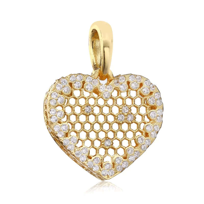 (image pour) Pendentif Dentelle en Nids d’Abeilles PANDORA Shine™ - 367111CZ - Afficher 2