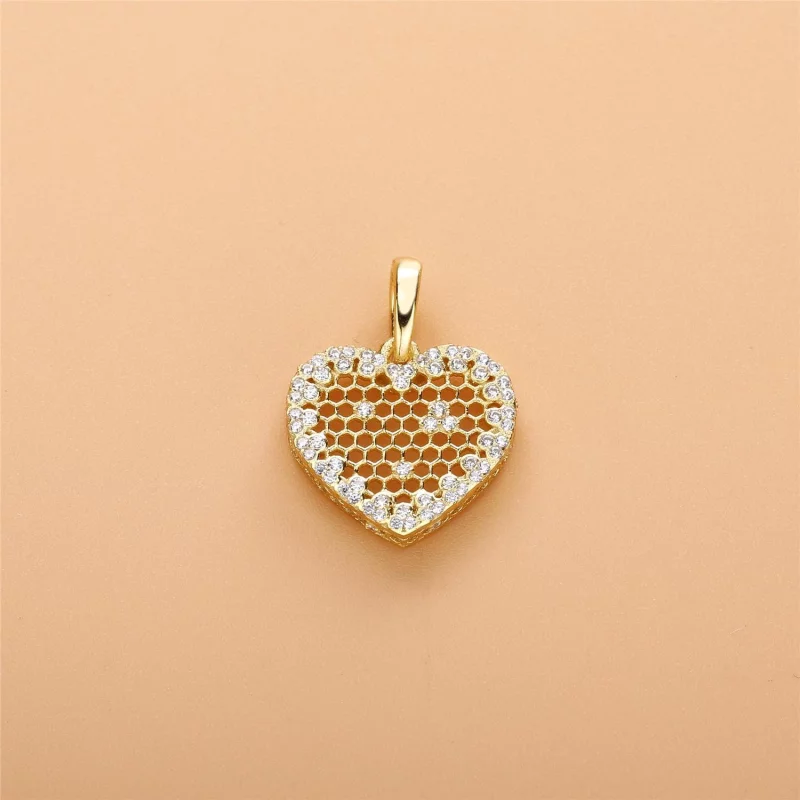 (image pour) Pendentif Dentelle en Nids d’Abeilles PANDORA Shine™ - 367111CZ - Afficher 3
