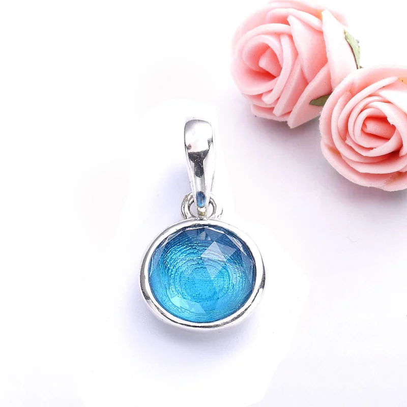 (image pour) Pendentif Gouttelette de Mars, Bleu - PANDORA - 390396NAB - Afficher 2