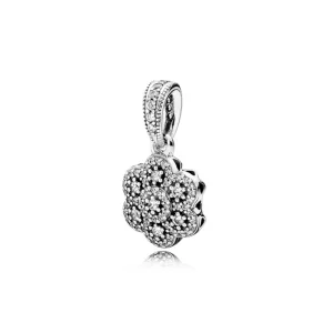 (image pour) Pendentif Pandora Empreintes de Givre 390392CZ - Pendentif Fleur Cristallisée Femme 