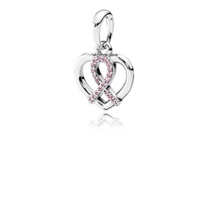 Pendentif Ruban rose - PANDORA - 390390PCZ (image pour) Pendentif Ruban rose - PANDORA - 390390PCZ