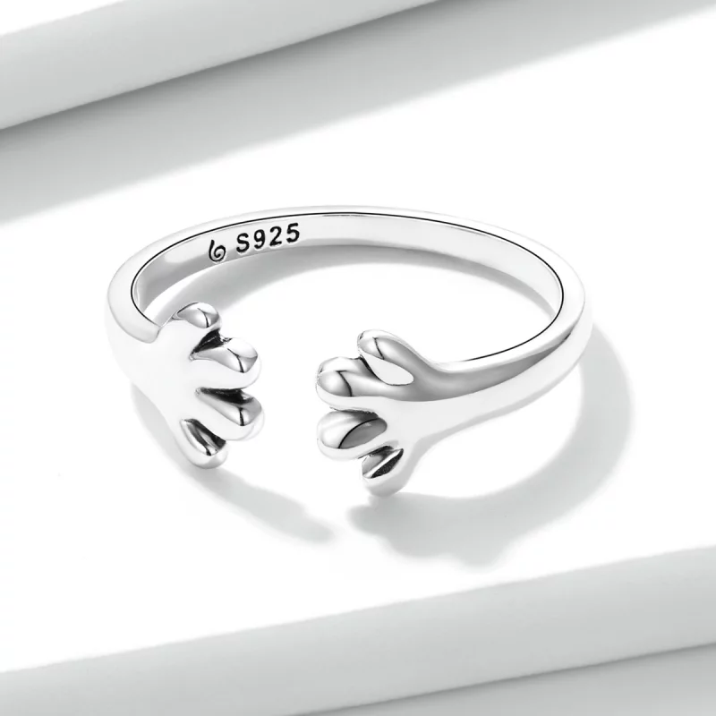 (image pour) Bague ouverte adorable de style Pandora avec un petit chiot - BSR225 - Afficher 3