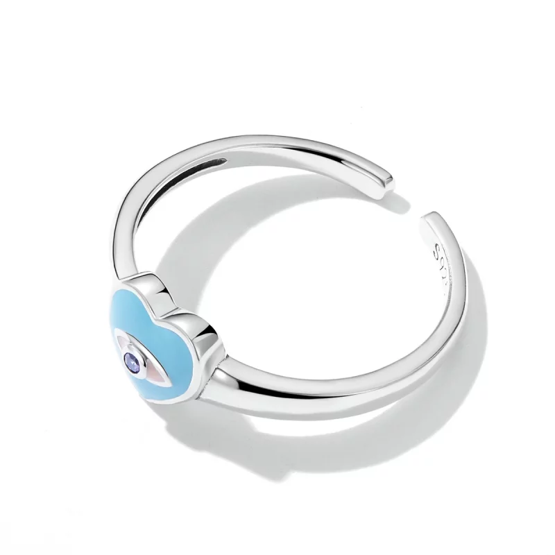 (image pour) Bague ouverte aux yeux de diable style Pandora avec inscription "Love" - SCR806 - Afficher 4