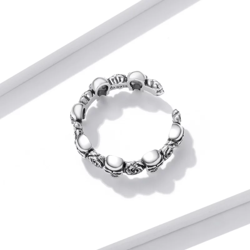 (image pour) Bague ouverte de style Pandora avec crâne rose - BSR218 - Afficher 4
