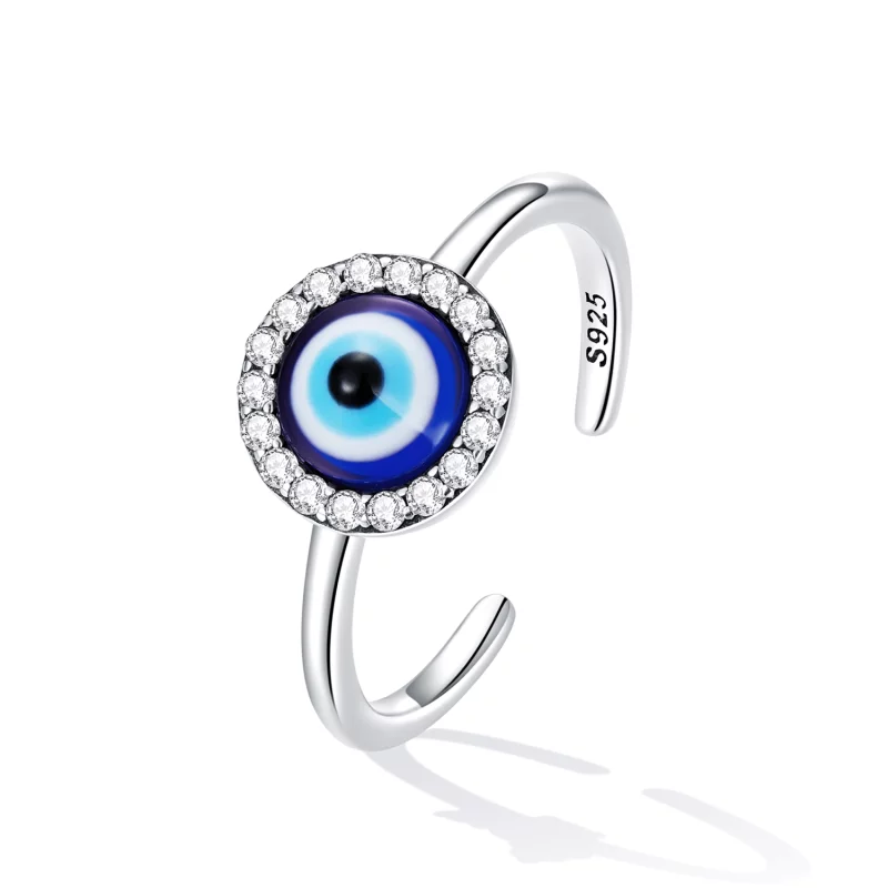 (image pour) Bague ouverte de style Pandora avec œil de diable - BSR254 - Afficher 2