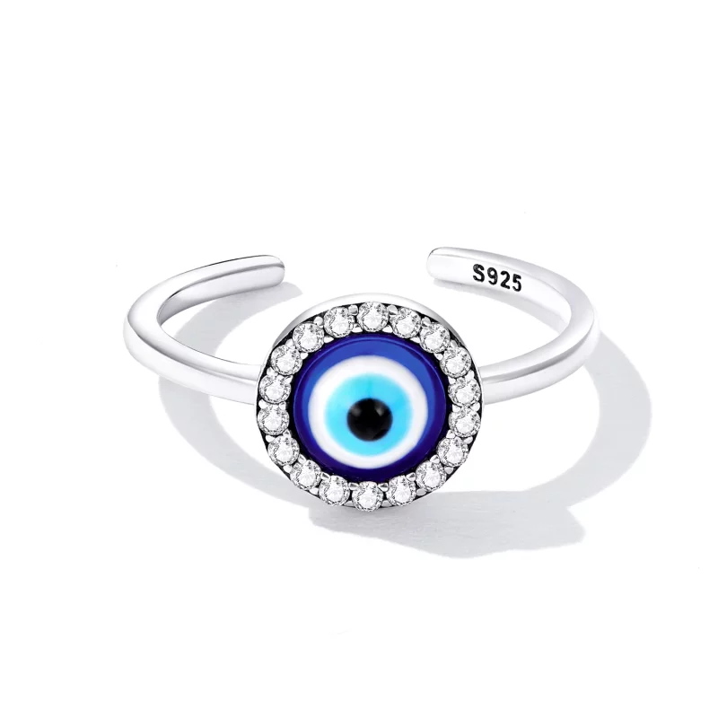 (image pour) Bague ouverte de style Pandora avec œil de diable - BSR254 - Afficher 3