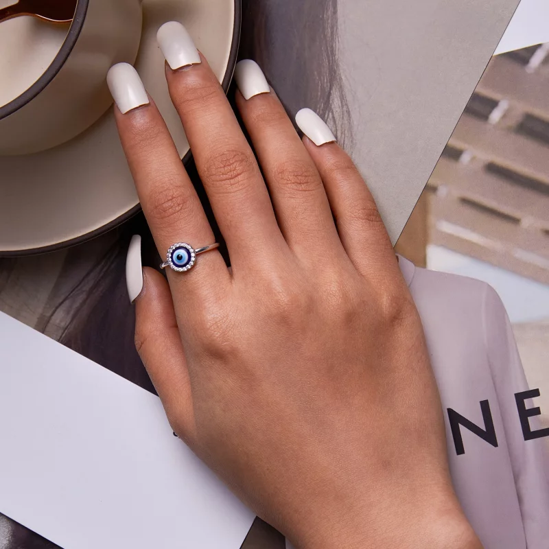 (image pour) Bague ouverte de style Pandora avec œil de diable - BSR254 - Afficher 7