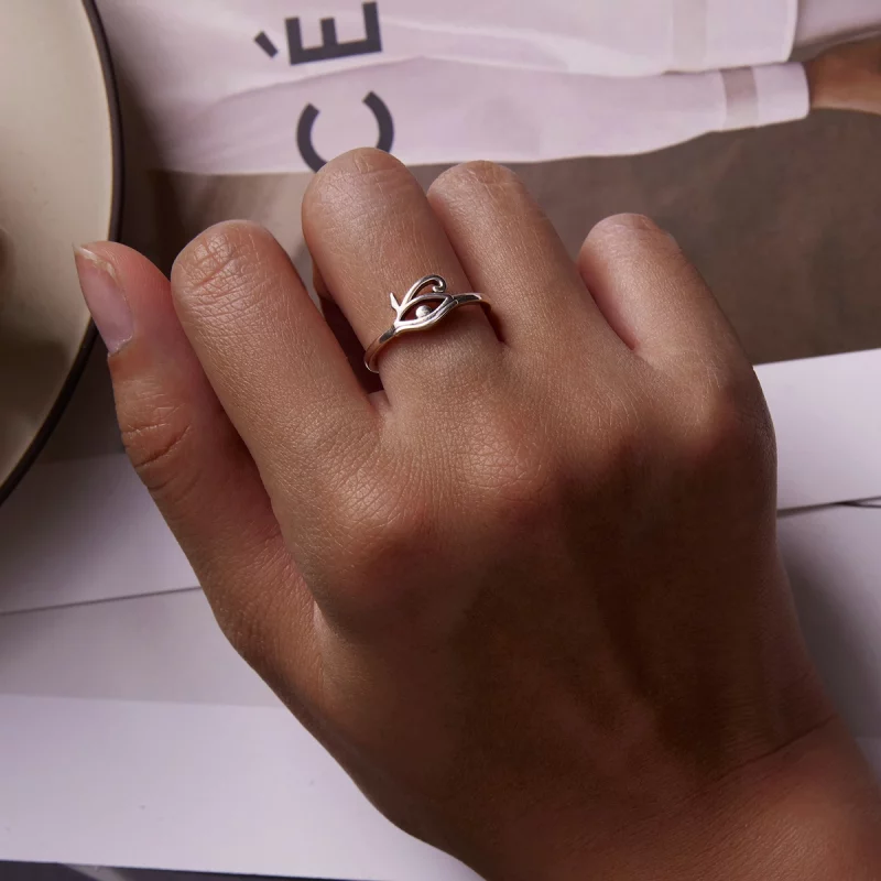 (image pour) Bague ouverte de style Pandora avec l'œil d'Horus - SCR801 - Afficher 6