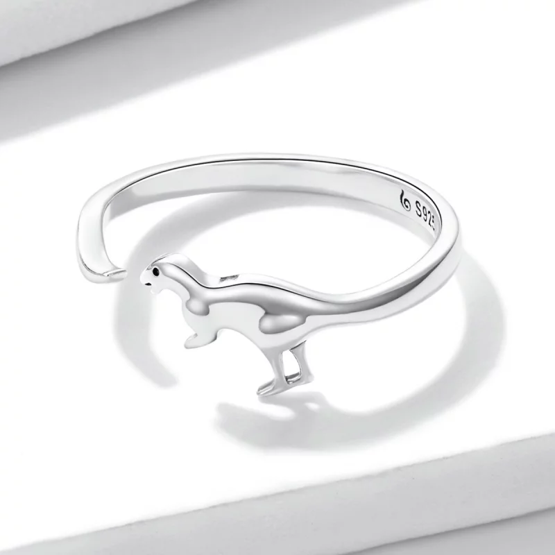 (image pour) Bague ouverte de style Pandora avec motif de dinosaure - BSR226 - Afficher 3