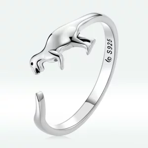 (image pour) Bague ouverte de style Pandora avec motif de dinosaure - BSR226