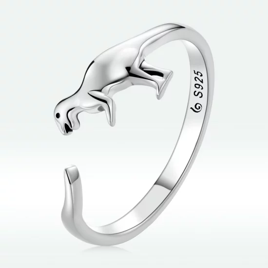 (image pour) Bague ouverte de style Pandora avec motif de dinosaure - BSR226