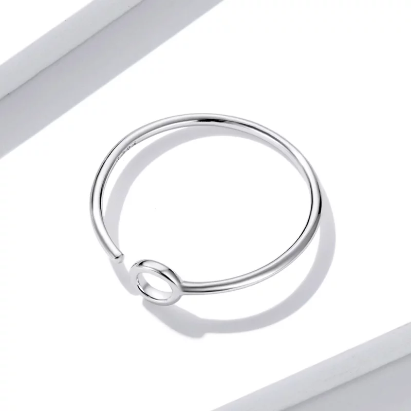 (image pour) Bague ouverte de style Pandora avec petit cercle - BSR204 - Afficher 2