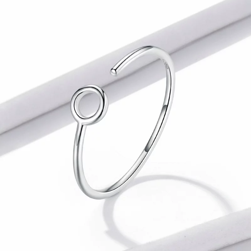 (image pour) Bague ouverte de style Pandora avec petit cercle - BSR204 - Afficher 4
