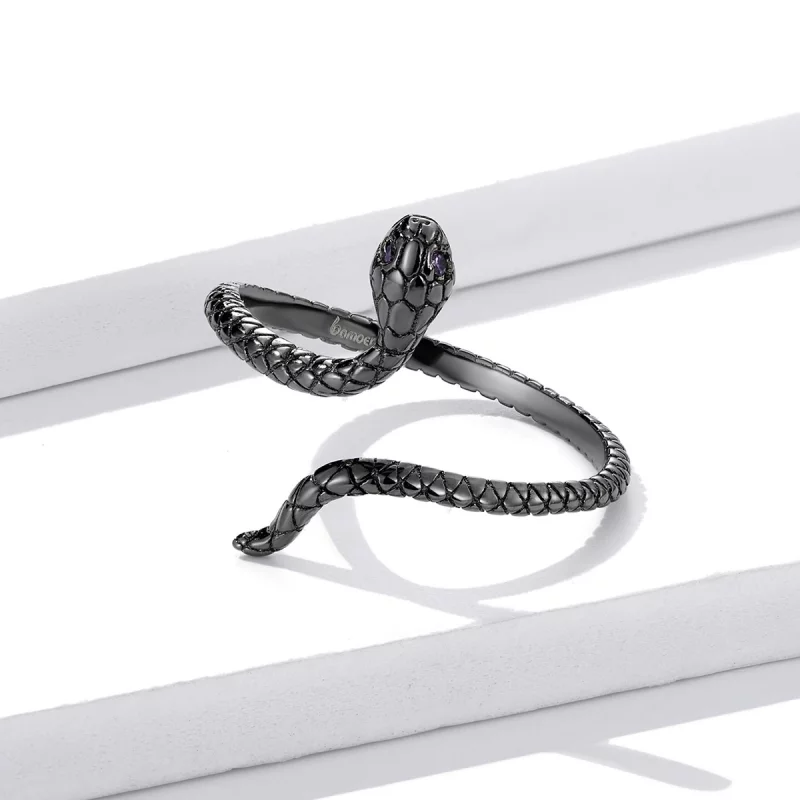 (image pour) Bague ouverte de style Pandora avec serpent mystique - BSR236 - Afficher 4
