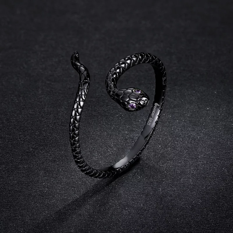 (image pour) Bague ouverte de style Pandora avec serpent mystique - BSR236 - Afficher 5