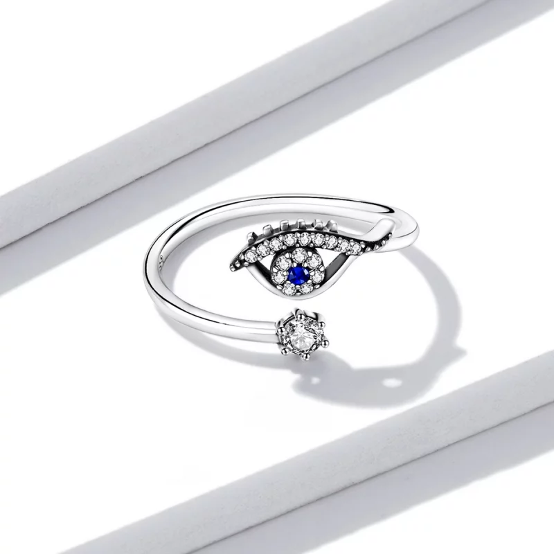 (image pour) Bague ouverte de style Pandora avec un œil de diable - BSR215 - Afficher 2