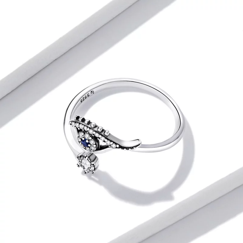 (image pour) Bague ouverte de style Pandora avec un œil de diable - BSR215 - Afficher 3