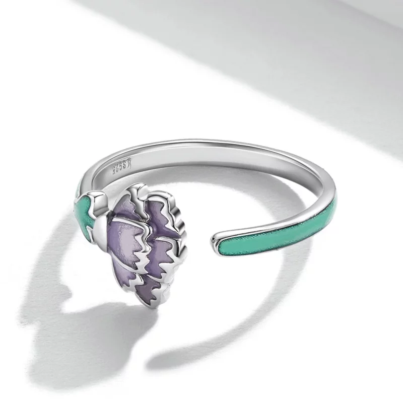 (image pour) Bague ouverte de style Pandora avec une fleur de carnation - SCR773 - Afficher 3
