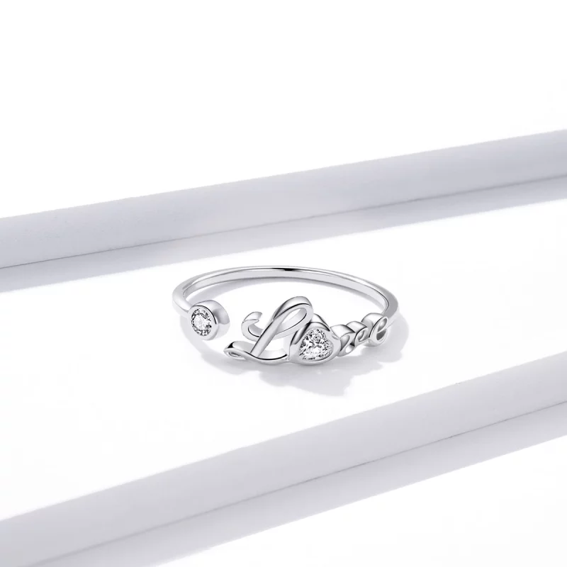 (image pour) Bague ouverte de style Pandora Love - BSR146 - Afficher 2