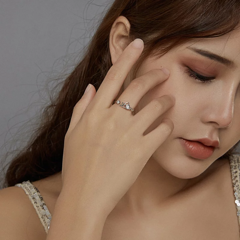 (image pour) Bague ouverte de style Pandora Love - BSR146 - Afficher 8