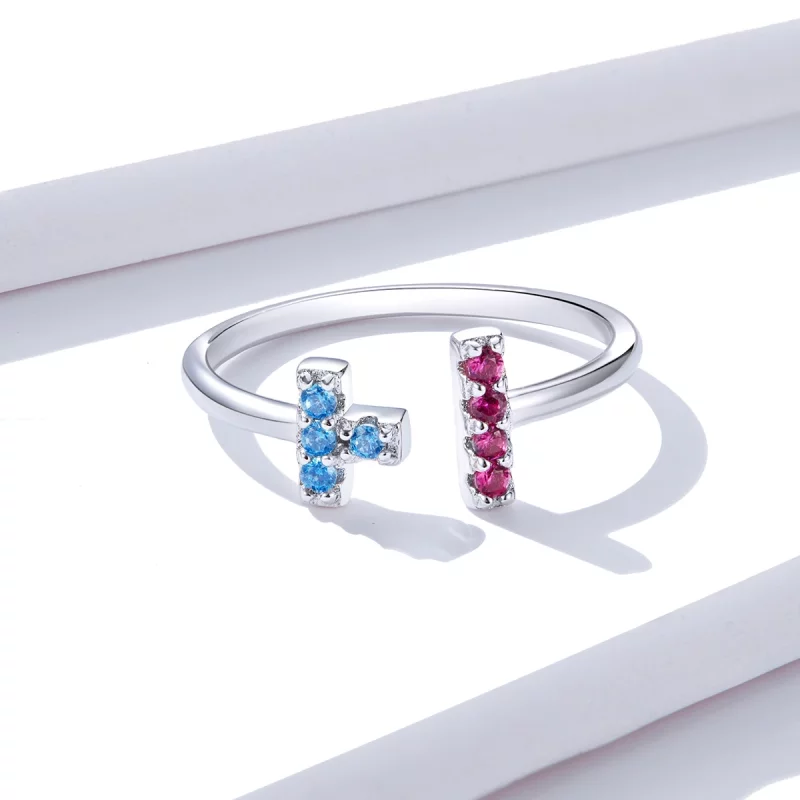 (image pour) Bague ouverte de style Tetris Pandora - BSR114 - Afficher 2