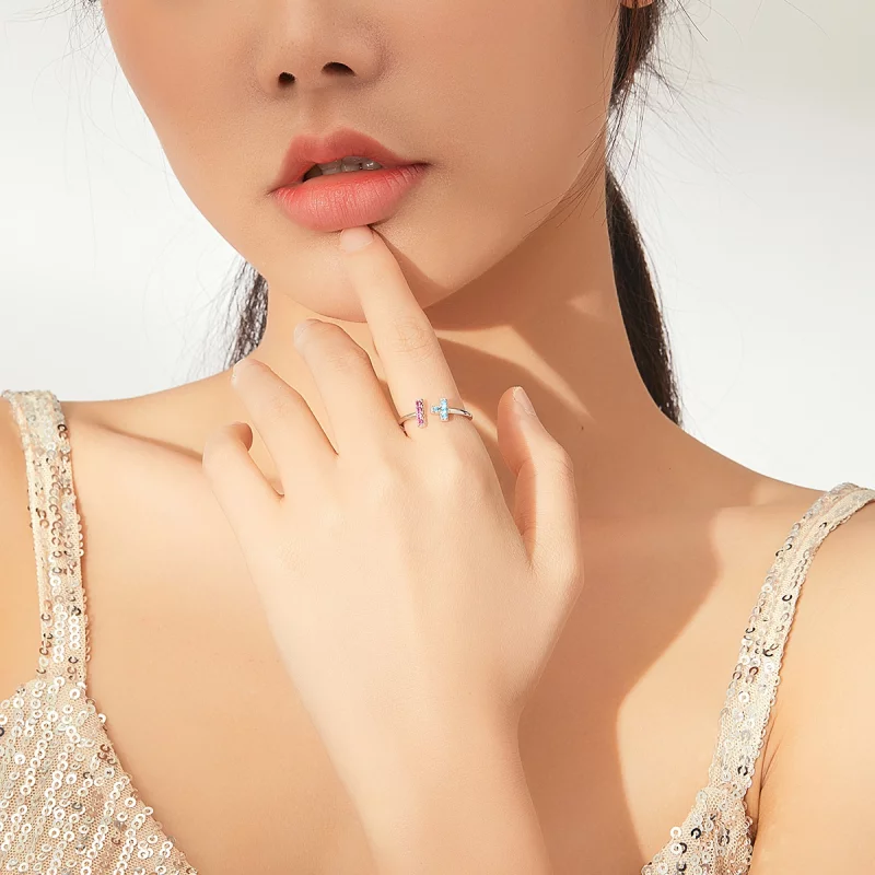 (image pour) Bague ouverte de style Tetris Pandora - BSR114 - Afficher 8