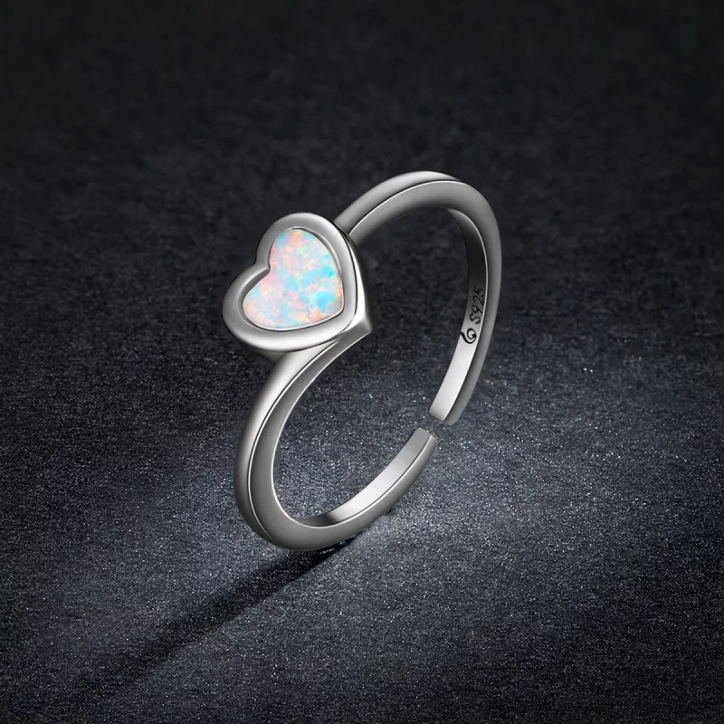 (image pour) Bague ouverte en opale style Pandora - BSR234 - Afficher 5