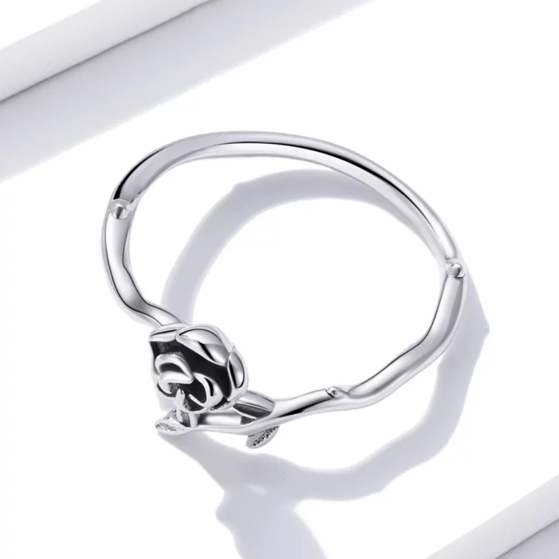 (image pour) Bague ouverte en style Pandora avec une rose épineuse - BSR196 - Afficher 3