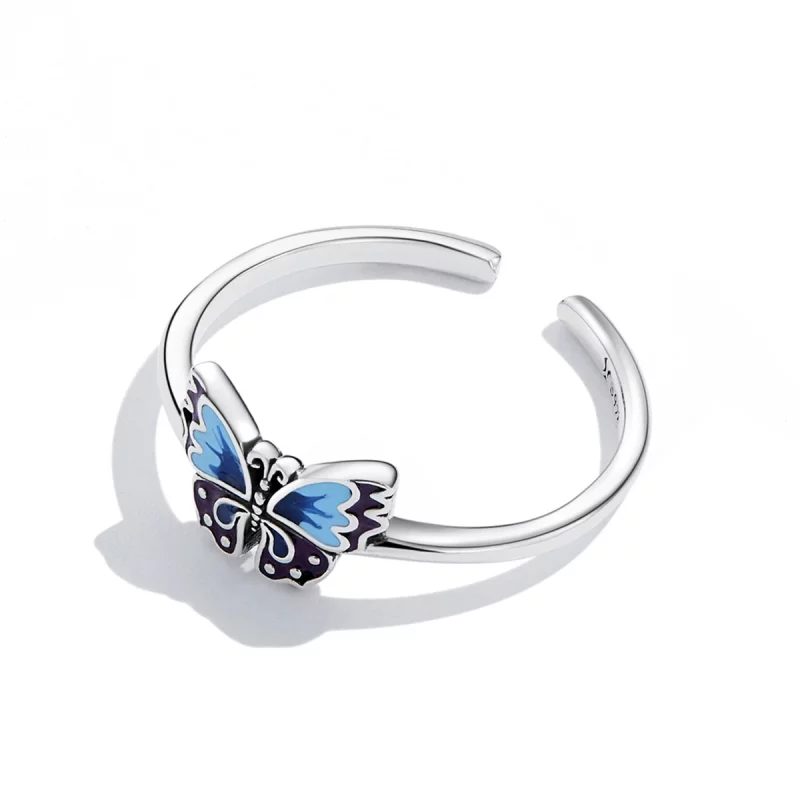 (image pour) Bague ouverte rétro papillon style Pandora - SCR802 - Afficher 4