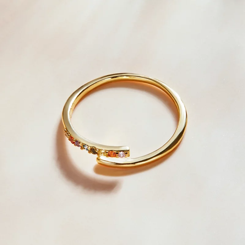 (image pour) Bague ouverte simple en style Pandora avec zircone cubique - SCR748 - Afficher 4