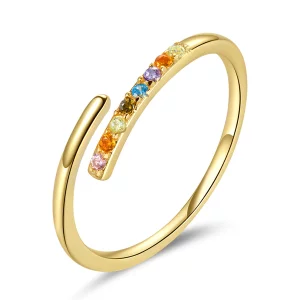 Bague ouverte simple en style Pandora avec zircone cubique - SCR748 (image pour) Bague ouverte simple en style Pandora avec zircone cubique - SCR748
