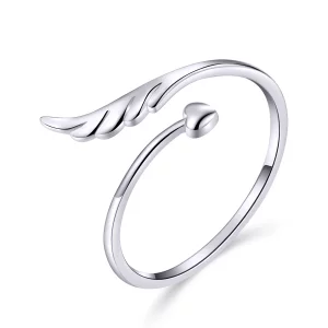 (image pour) Bague Ouverte Style PANDORA Aile d'ange - SCR567