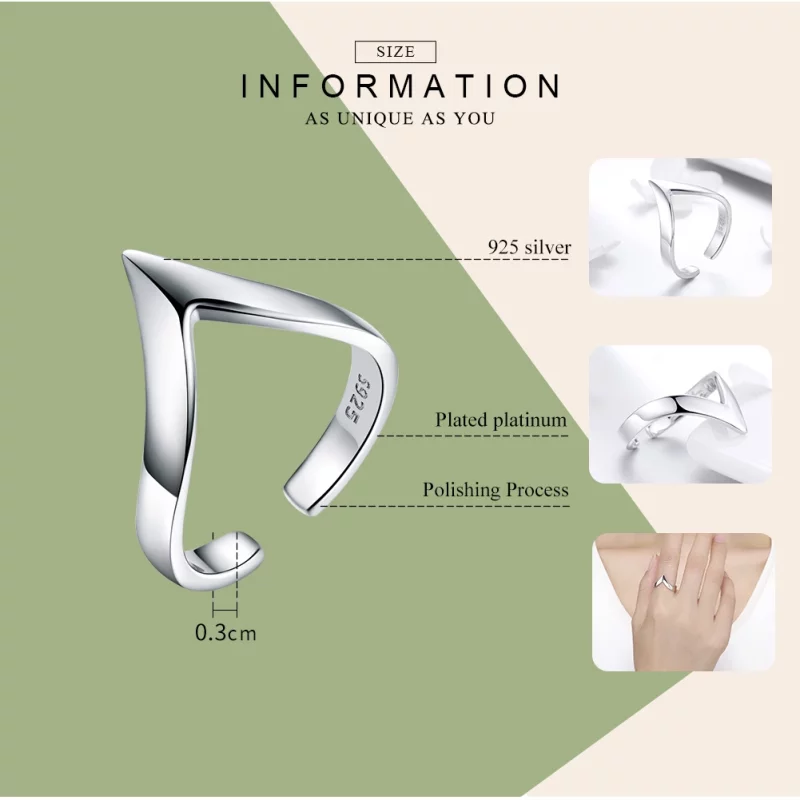 (image pour) Bague Ouverte Style PANDORA Amour Apical - SCR470 - Afficher 3