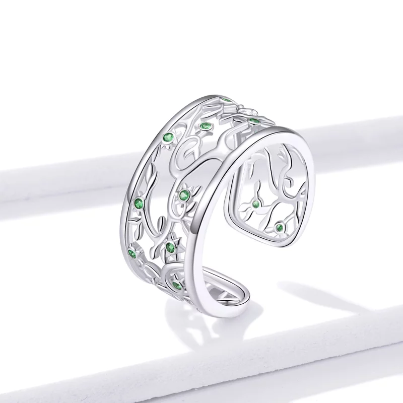 (image pour) Bague Ouverte Style PANDORA Arbre de la vie - BSR125 - Afficher 2