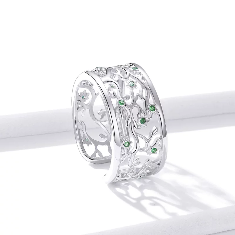 (image pour) Bague Ouverte Style PANDORA Arbre de la vie - BSR125 - Afficher 3
