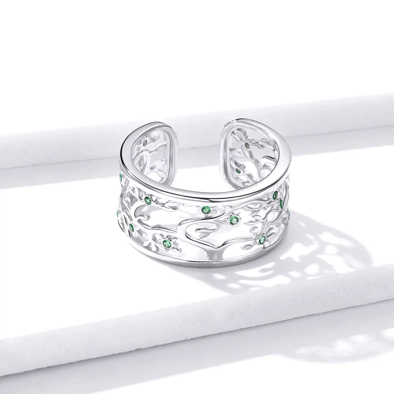 (image pour) Bague Ouverte Style PANDORA Arbre de la vie - BSR125 - Afficher 4