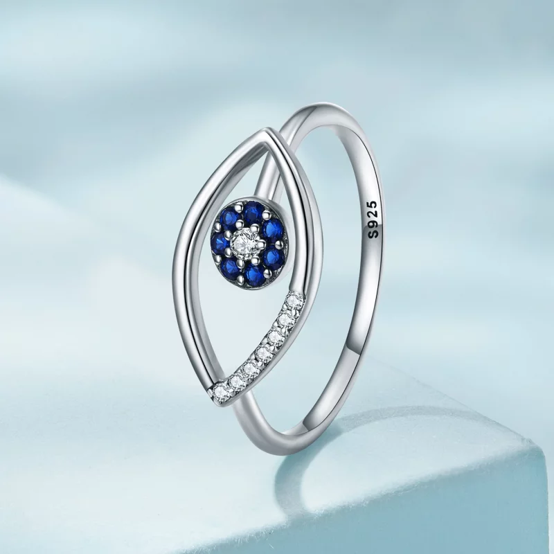 (image pour) Bague ouverte style Pandora avec œil du diable - SCR875 - Afficher 2