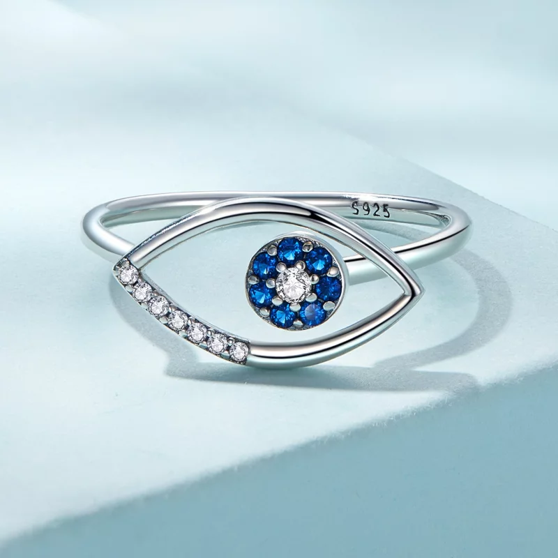 (image pour) Bague ouverte style Pandora avec œil du diable - SCR875 - Afficher 3
