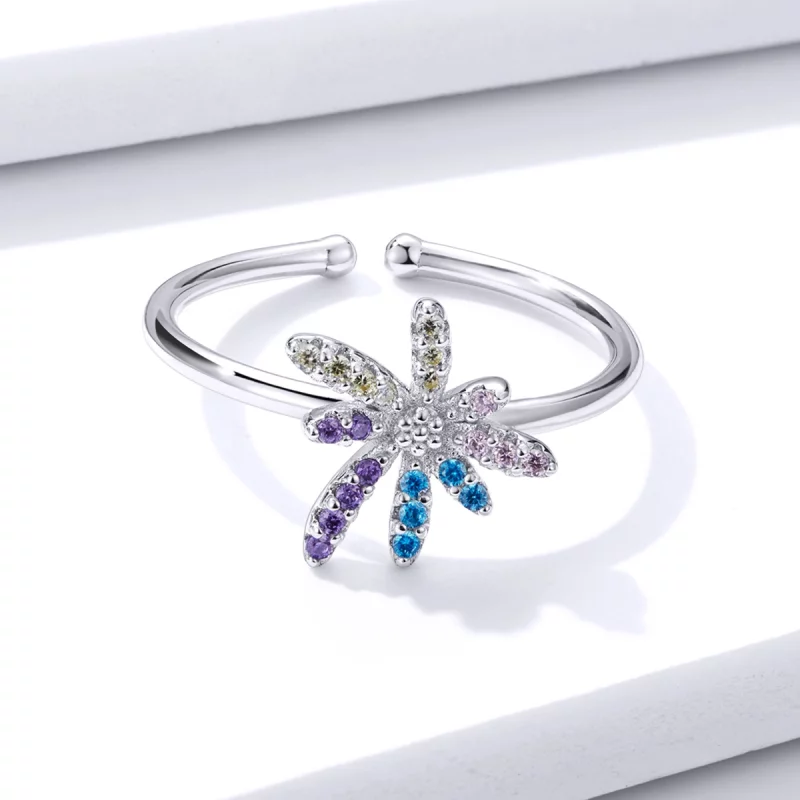 (image pour) Bague ouverte style Pandora avec motif de feux d'artifice - BSR120 - Afficher 3