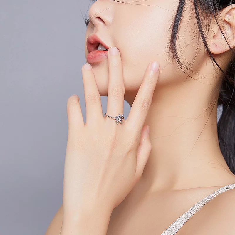 (image pour) Bague ouverte style Pandora avec motif de feux d'artifice - BSR120 - Afficher 6