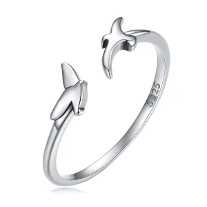 (image pour) Bague ouverte style Pandora avec oiseau - SCR869
