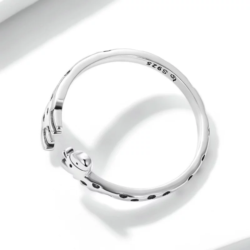 (image pour) Bague ouverte style Pandora avec une girafe - BSR228 - Afficher 4