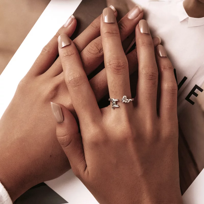 (image pour) Bague ouverte style Pandora avec une girafe - BSR228 - Afficher 7